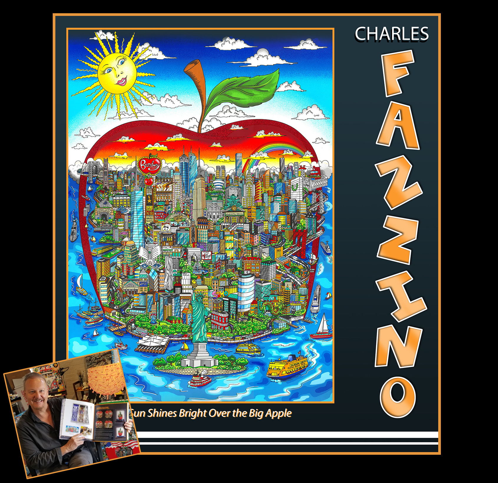 Charles Fazzino The Sun Shines Bright Over the Big Apple